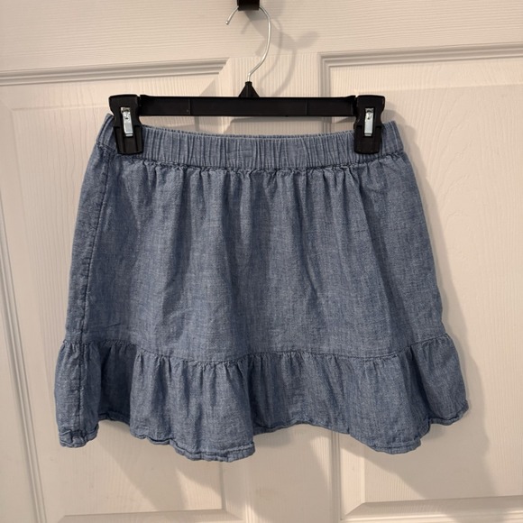 Vineyard Vines Dresses & Skirts - VINEYARD VINES Blue‎ Denim Skirt Girls Size L ( 14 ) Ruffle Country Western